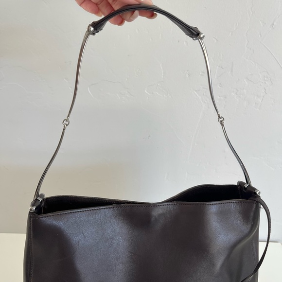 Auth VTG GUCCI Horse-bit Handle Leather Bag - Picture 2 of 13